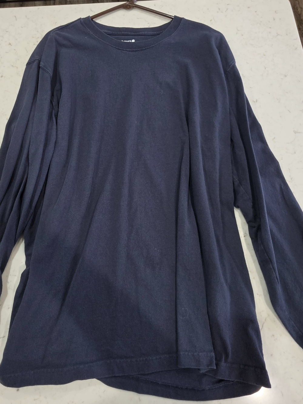 Carhartt Mens Long-Sleeve Tee in Navy